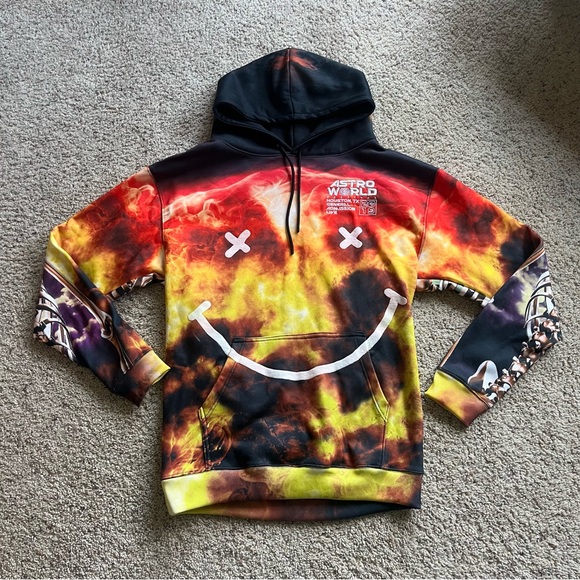 Men’s| Astroworld Festival 2019 Smiley Skeleton Souvenir Merch Hoodie; Sz Medium - Picture 3 of 7
